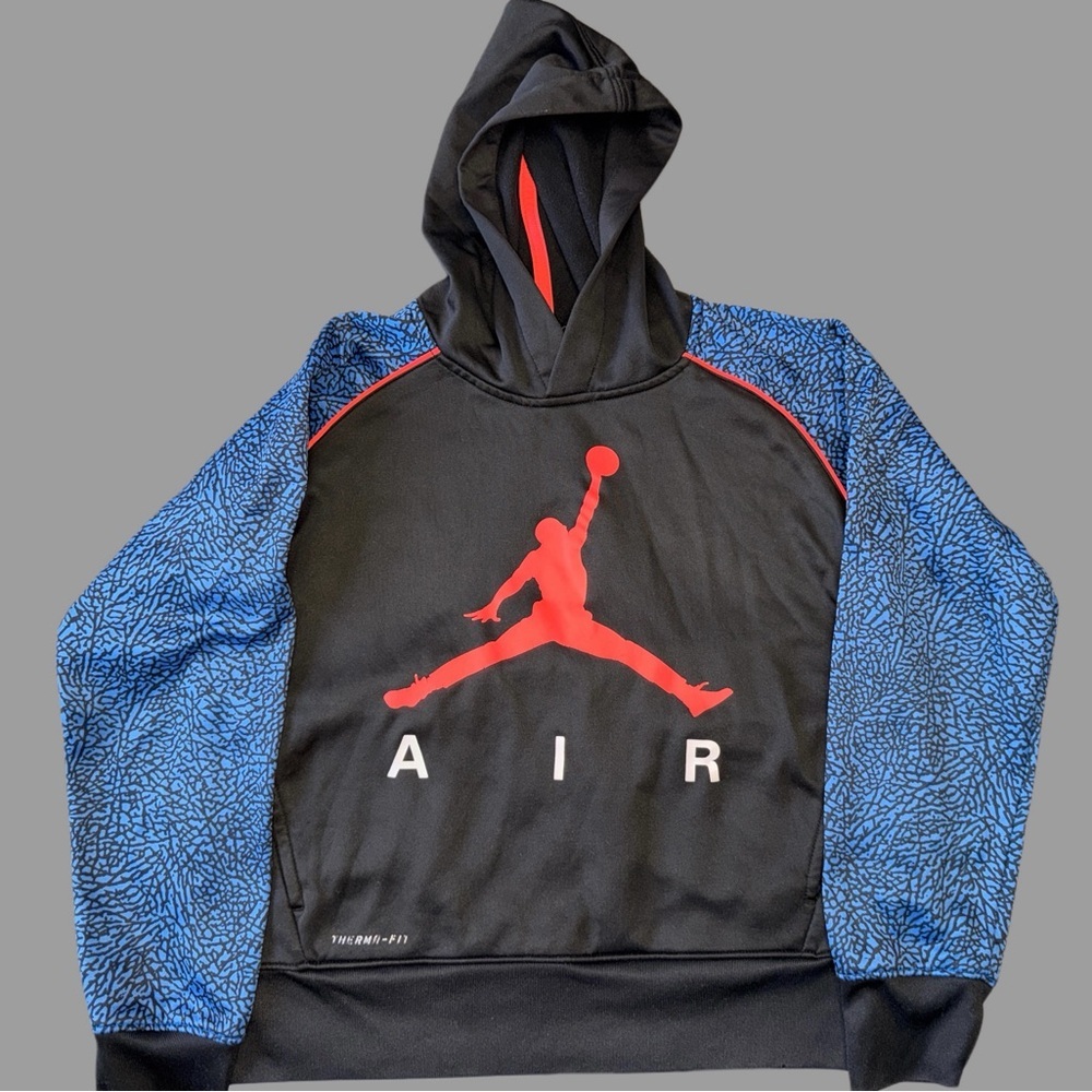 Jordan Jumpman Air Therma-FIT Hoodie | Boys M | Elephant Print | Like New